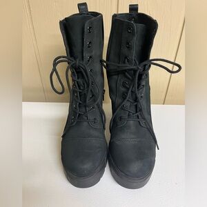 Aldo Black Combat Boots
